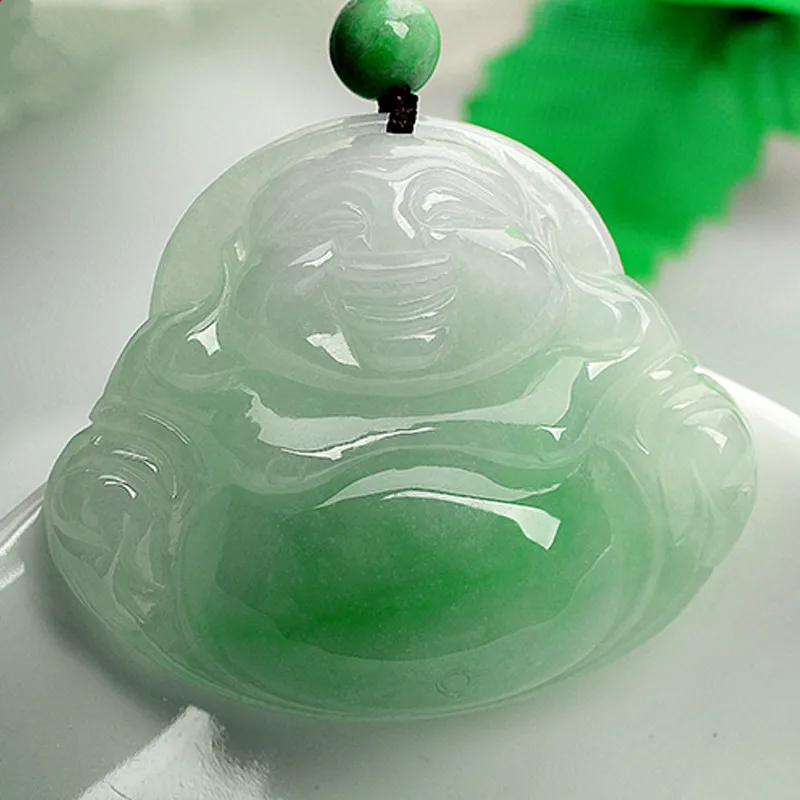 Myanmar Jadeite Light Green With Flower Pattern Maitreya Buddha Pendant
Myanmar Jadeite Light Green With Flower Pattern Maitreya Buddha Pendant
