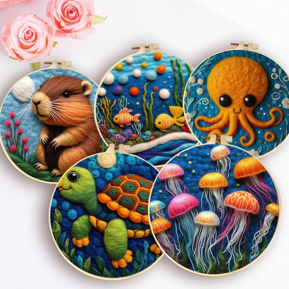 Animal Pattern DIY Wool Felting Painting With Embroidery Kit DIY Wool Needle Felt Picture Kit Craft Painting Gift for Home Decor
Animal Pattern DIY Wool Felting Painting With Embroidery Kit DIY Wool Needle Felt Picture Kit Craft Painting Gift for Home Decor