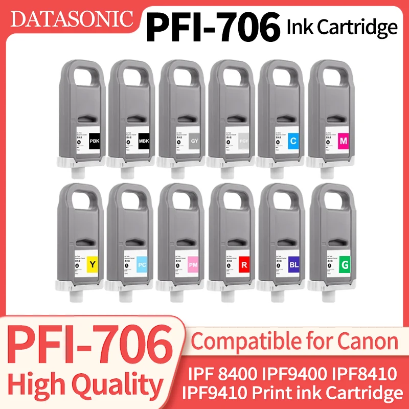 New PFI706 PFI-706 PFI 706 Compatible Ink Cartridge For Canon PFI706 IPF 8400 IPF9400 IPF8410 IPF9410 printer with Pigment ink
New PFI706 PFI-706 PFI 706 Compatible Ink Cartridge For Canon PFI706 IPF 8400 IPF9400 IPF8410 IPF9410 printer with Pigment ink