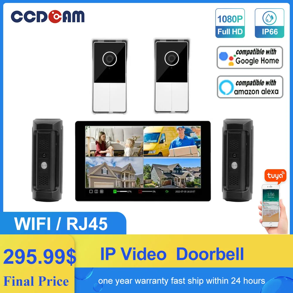 CCDCAM 1 IP Video Intercom indoor master station + 2 IP Video Vandalproof Doorbell Station Intercom Kit
CCDCAM 1 IP Video Intercom indoor master station + 2 IP Video Vandalproof Doorbell Station Intercom Kit