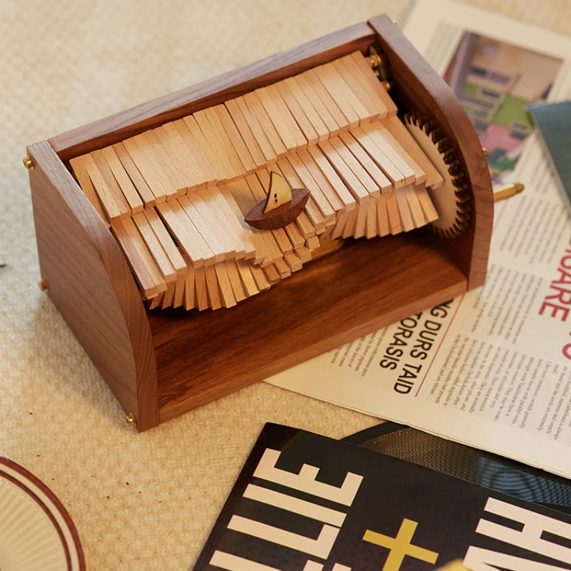 Special wooden hand-cranked music box DIY hand-assembled music box ornament gift
Special wooden hand-cranked music box DIY hand-assembled music box ornament gift