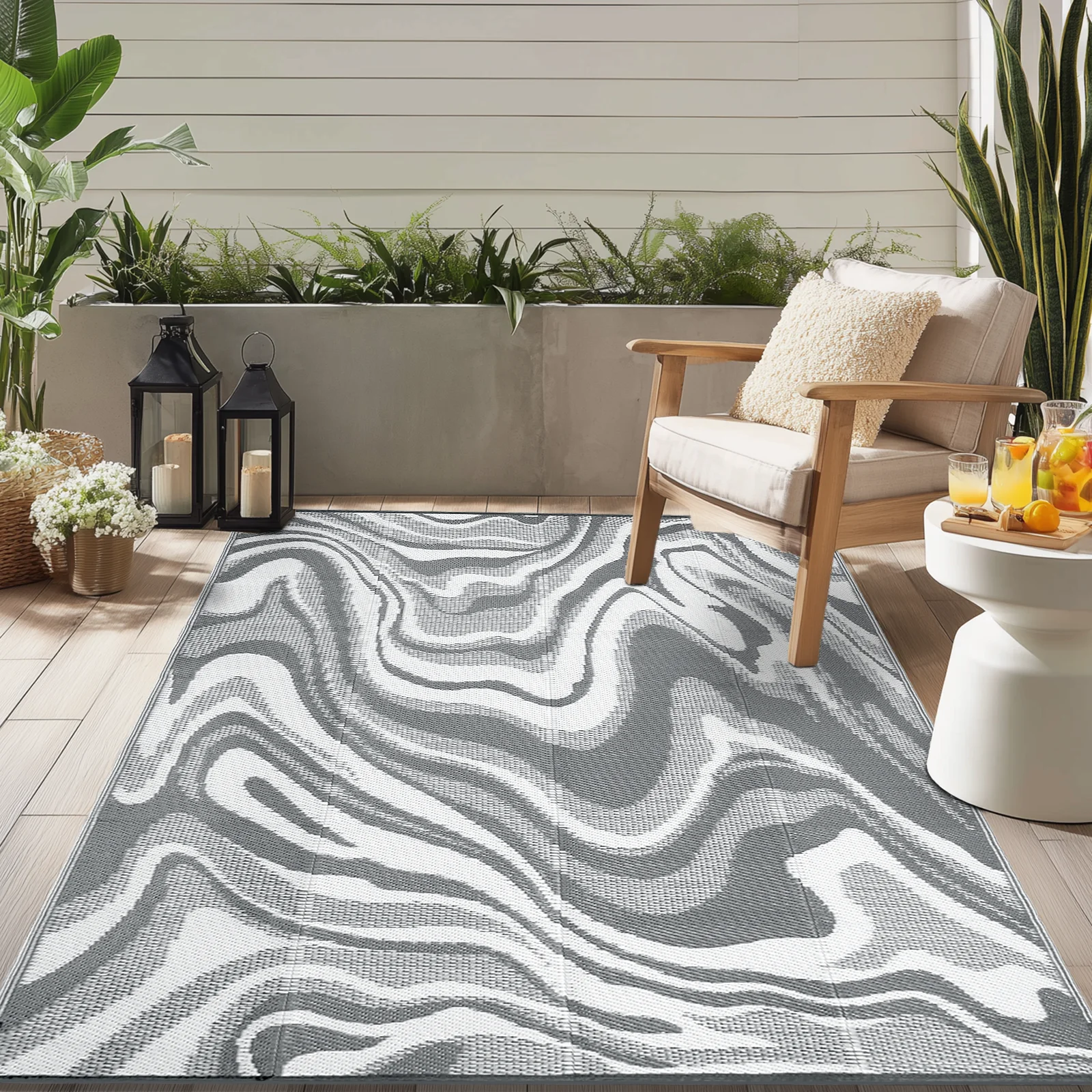 Waterproof Outdoor Rug for Camping Abstract Outdoor Patio Rug Plastic Straw RV Rugs for Outside Reversible UV Resistant Minimalist Mats for Picnic Backyard Deck Balcony Gray
Waterproof Outdoor Rug for Camping Abstract Outdoor Patio Rug Plastic Straw RV Rugs for Outside Reversible UV Resistant Minimalist Mats for Picnic Backyard Deck Balcony Gray