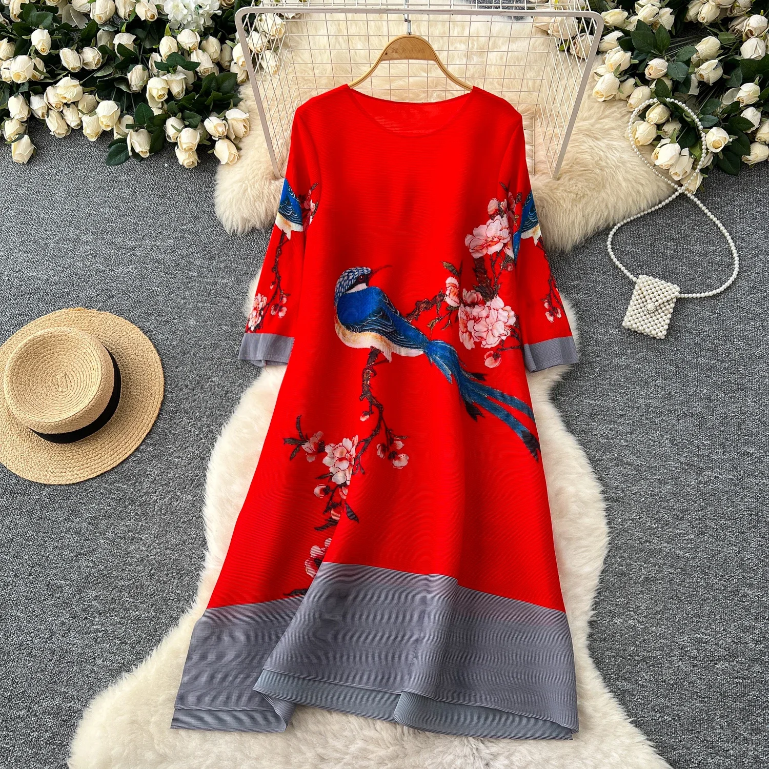 Casual loose floral Ruched patchwork short sleeve Dress Vintage French Stretch Knit Tight Vestido Summer women clothing
Casual loose floral Ruched patchwork short sleeve Dress Vintage French Stretch Knit Tight Vestido Summer women clothing