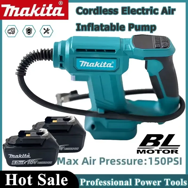 Makita Cordless 2 In 1 Air Pump Portable Car Tire Inflator Air Compressor Automatic Inflatable Pump Electric For 18V Battery
Makita Cordless 2 In 1 Air Pump Portable Car Tire Inflator Air Compressor Automatic Inflatable Pump Electric For 18V Battery
