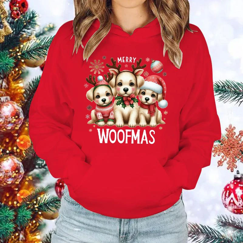 New Christmas Dog Print Hooded Fashion Women Men Sweatshirt Long Sleeve Casual Tops Harajuku Sweatshirt Christmas Hoodies
New Christmas Dog Print Hooded Fashion Women Men Sweatshirt Long Sleeve Casual Tops Harajuku Sweatshirt Christmas Hoodies