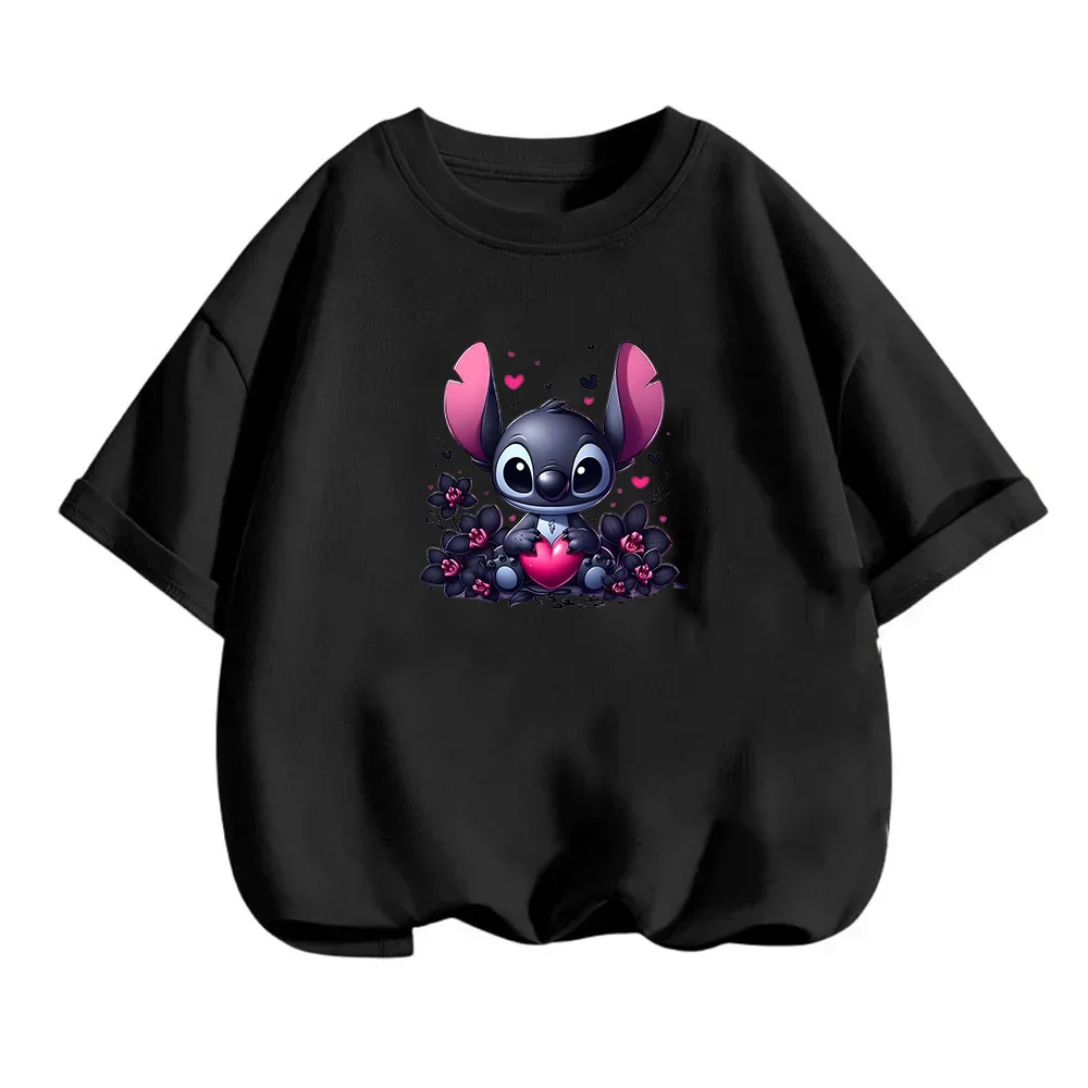 Stitch T-shirt Top Kid Girl Round Collar Short Sleeve Boy Anime Clothes 3-14 Years Child Versatile T-shirt Children's Trucksuit
Stitch T-shirt Top Kid Girl Round Collar Short Sleeve Boy Anime Clothes 3-14 Years Child Versatile T-shirt Children's Trucksuit