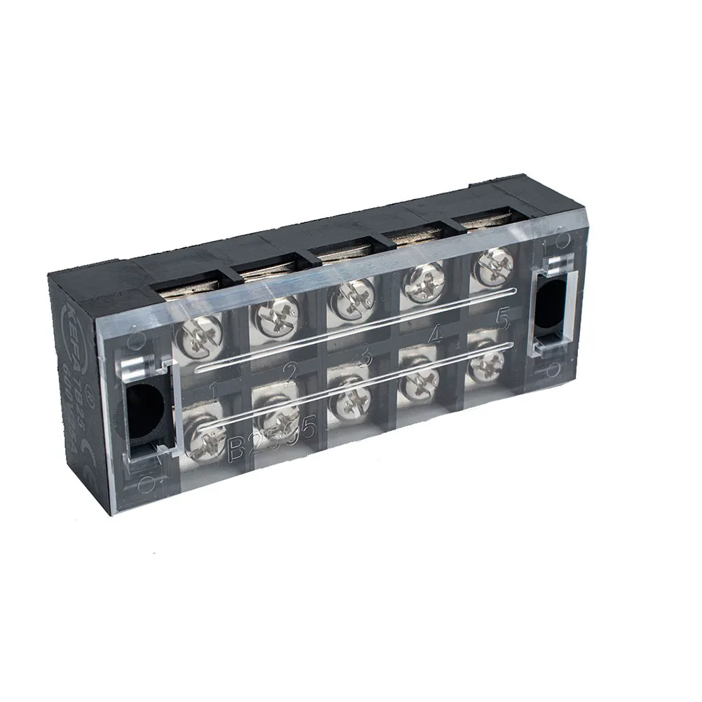 5Sets 5P Dual Row Screw Terminal Strip Blocks 25A Black Barrier Terminal Blocks for Battery Wiring Power Distribution Compact
5Sets 5P Dual Row Screw Terminal Strip Blocks 25A Black Barrier Terminal Blocks for Battery Wiring Power Distribution Compact