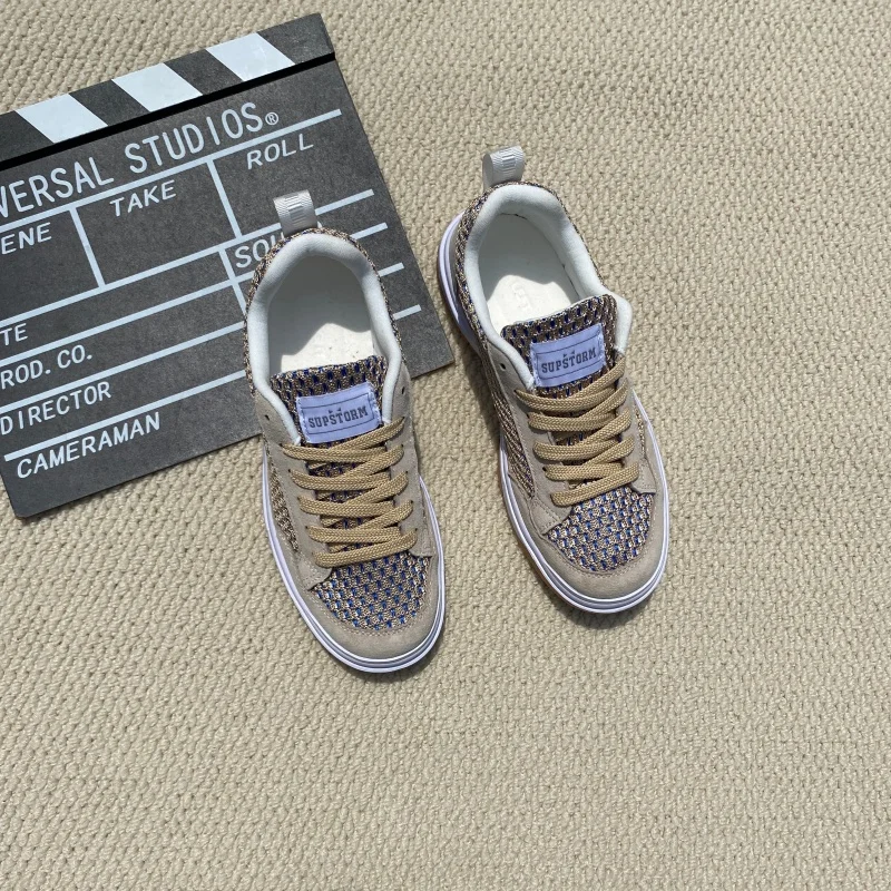 Plus-size Knit Patchwork Boardwalk Sneakers Light Khaki Blue Plaid Low-Cut Canvas Shoes Unisex Casual Footwear
Plus-size Knit Patchwork Boardwalk Sneakers Light Khaki Blue Plaid Low-Cut Canvas Shoes Unisex Casual Footwear