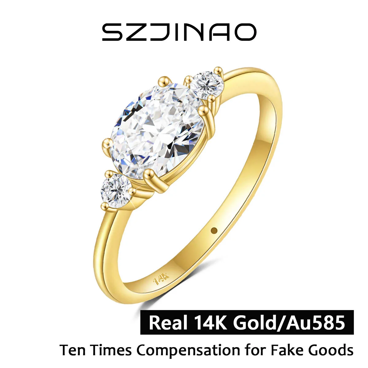 6x8mm D Color Oval Moissanite Diamond Ring 14K Gold Au585 GRA Certified for Women Wedding Party Jewelry Lucky Band Gifts
6x8mm D Color Oval Moissanite Diamond Ring 14K Gold Au585 GRA Certified for Women Wedding Party Jewelry Lucky Band Gifts