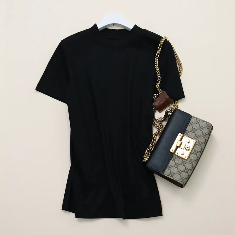 Summer Mulberry Silk Solid Color T-shirt High Neck Modier Short Sleeved Top Loose And Slim Breathable Comfortable Clothing
Summer Mulberry Silk Solid Color T-shirt High Neck Modier Short Sleeved Top Loose And Slim Breathable Comfortable Clothing