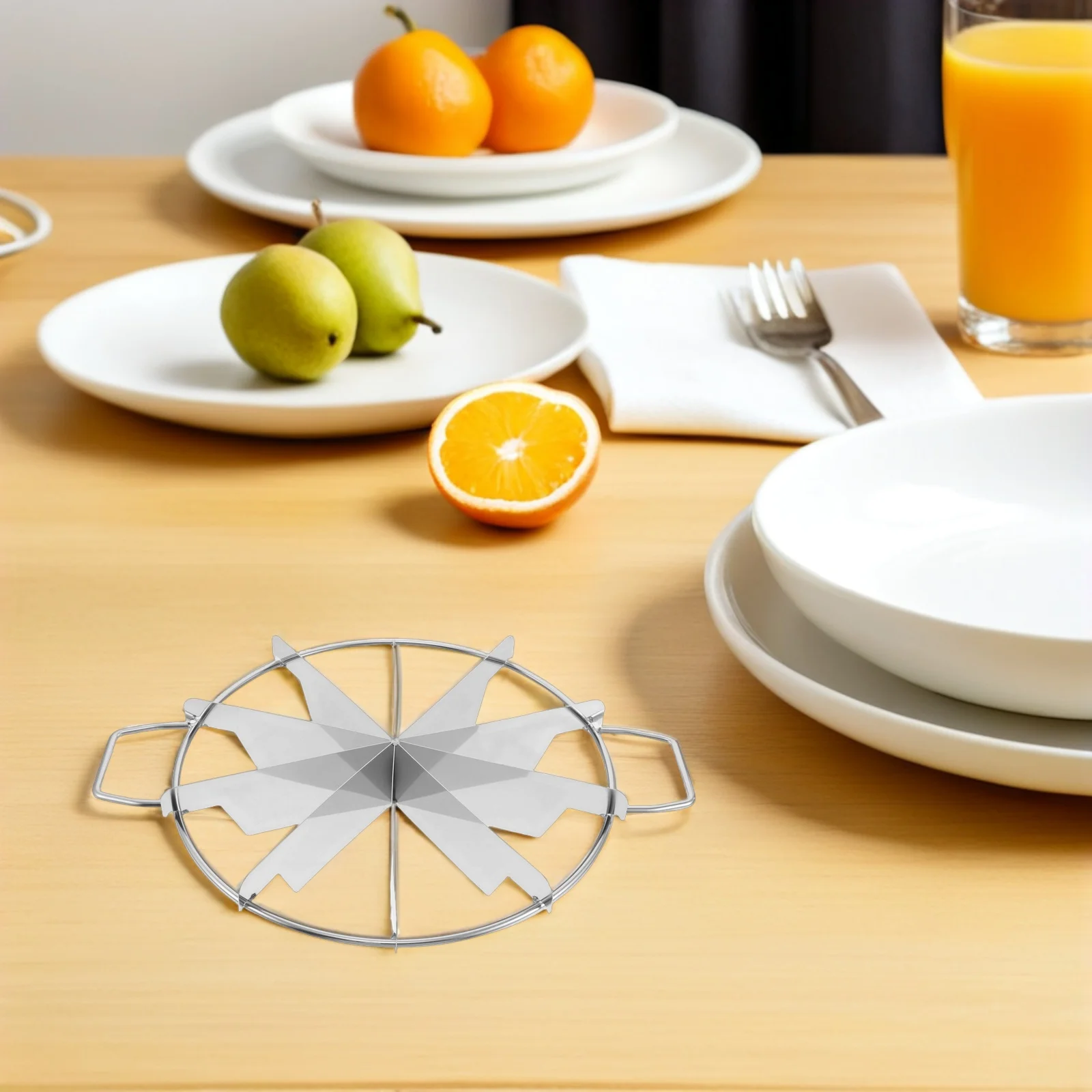 Pie 10-Cut Stainless Steel Cake Divider 10.6in Diameter Rust Proof Pizza Slicer Side Handle Cake Portion Separator Commercial
Pie 10-Cut Stainless Steel Cake Divider 10.6in Diameter Rust Proof Pizza Slicer Side Handle Cake Portion Separator Commercial