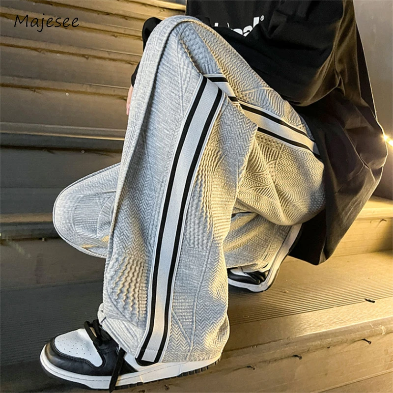 Casual Pants Men Side Stripe Baggy Chic All-match Full Length High Street Korean Style Harajuku Straight Trousers Autumn Daily
Casual Pants Men Side Stripe Baggy Chic All-match Full Length High Street Korean Style Harajuku Straight Trousers Autumn Daily