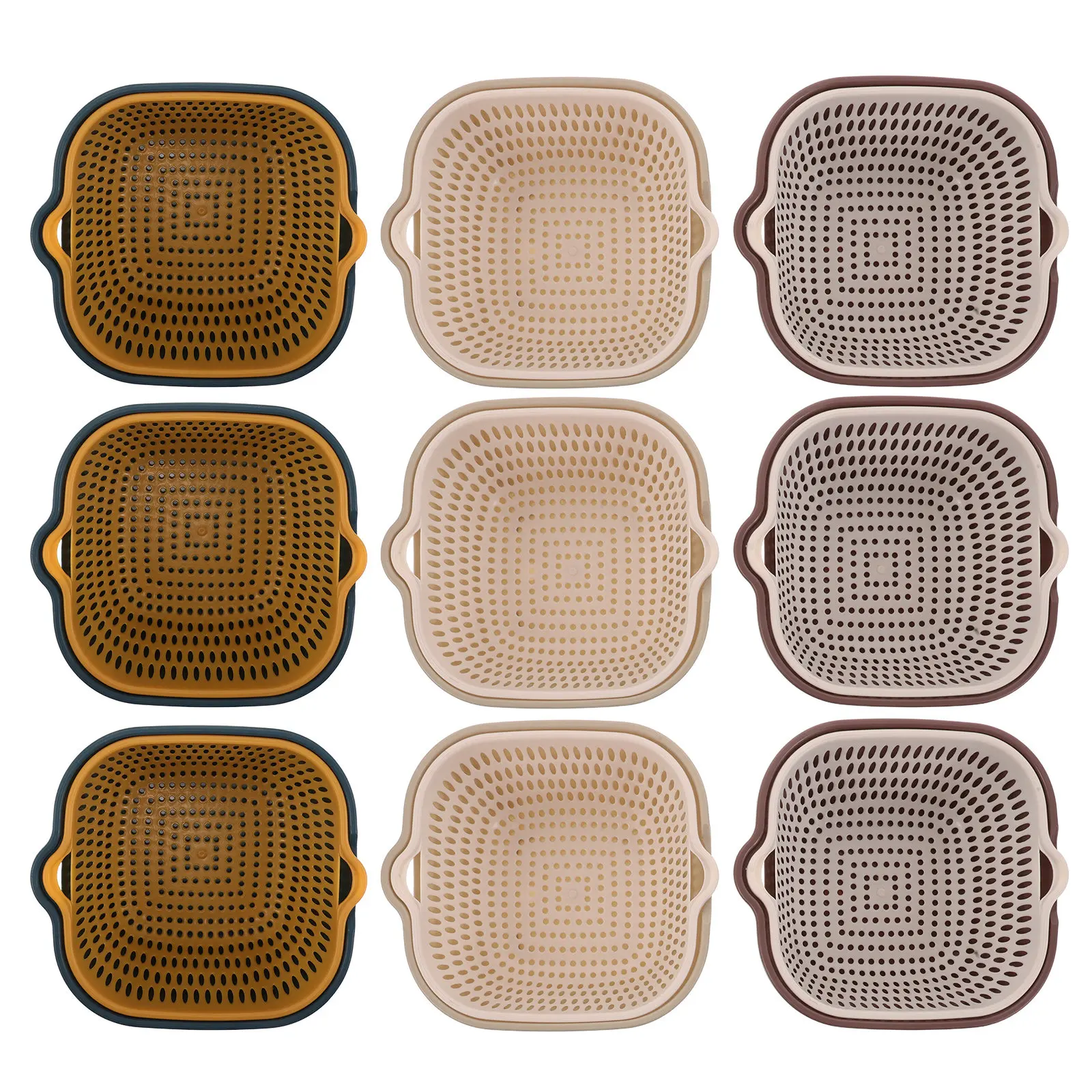 18Sets Thickened Plastic Fruit Vegetable Washing Colander Basket Efficient Drainage Large Capacity Kitchen Strainer Bowl
18Sets Thickened Plastic Fruit Vegetable Washing Colander Basket Efficient Drainage Large Capacity Kitchen Strainer Bowl