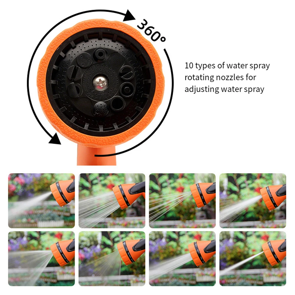High-Pressure Garden Hose Nozzle with 10 Adjustable Spray Patterns for Watering Plants Cleaning Surfaces and Washing Vehicles
High-Pressure Garden Hose Nozzle with 10 Adjustable Spray Patterns for Watering Plants Cleaning Surfaces and Washing Vehicles