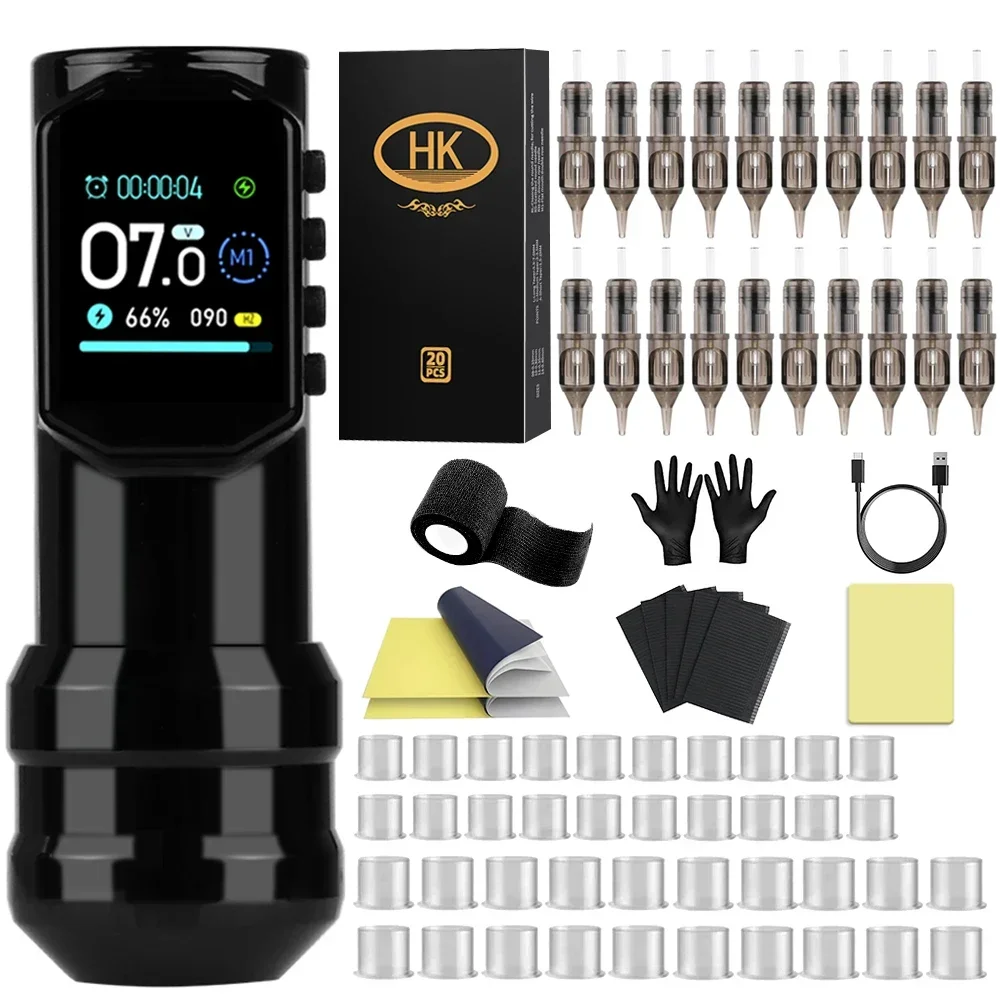 New Tattoo Machine Wireless Tattoo Pen Kit,1500mAh Batteries 3.5 Stroke Power Supply Digital LED Display Coreless Motor Eyeliner
New Tattoo Machine Wireless Tattoo Pen Kit,1500mAh Batteries 3.5 Stroke Power Supply Digital LED Display Coreless Motor Eyeliner