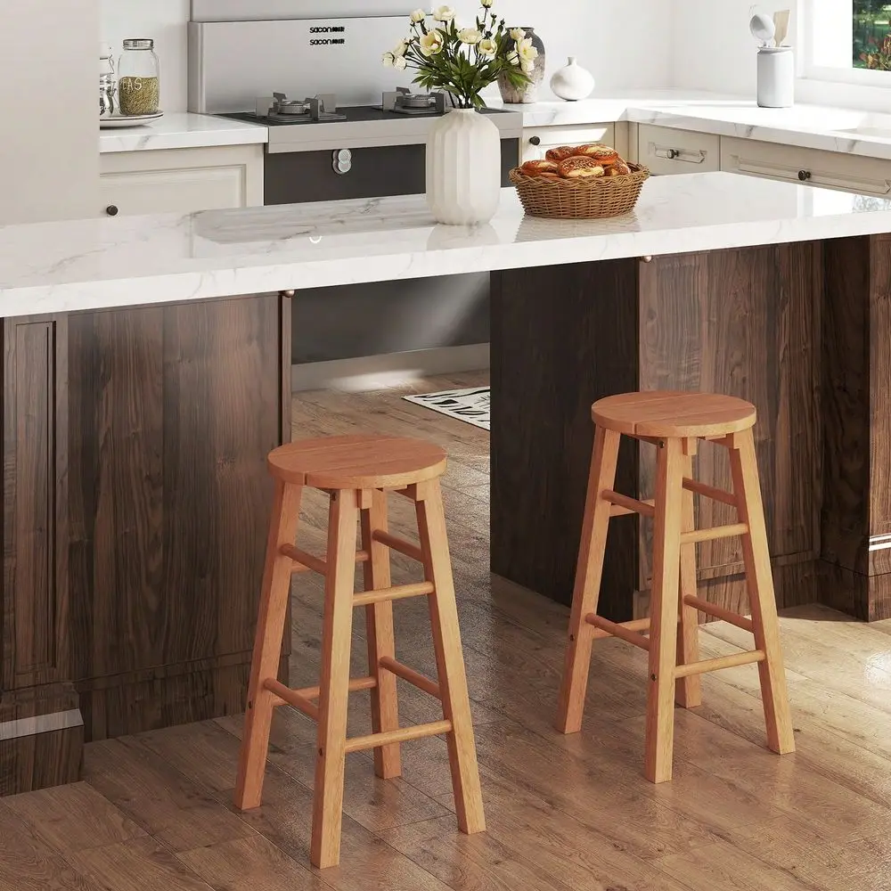 Outdoor Wood Bar Stools Set Of 2 W Round Seat Footrest For Garden
Outdoor Wood Bar Stools Set Of 2 W Round Seat Footrest For Garden