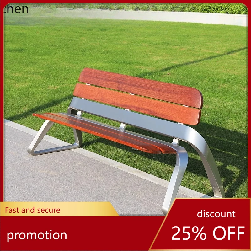 ZMLoutdoor stainless steel seat high-end community solid wood leisure backrest park chair
ZMLoutdoor stainless steel seat high-end community solid wood leisure backrest park chair