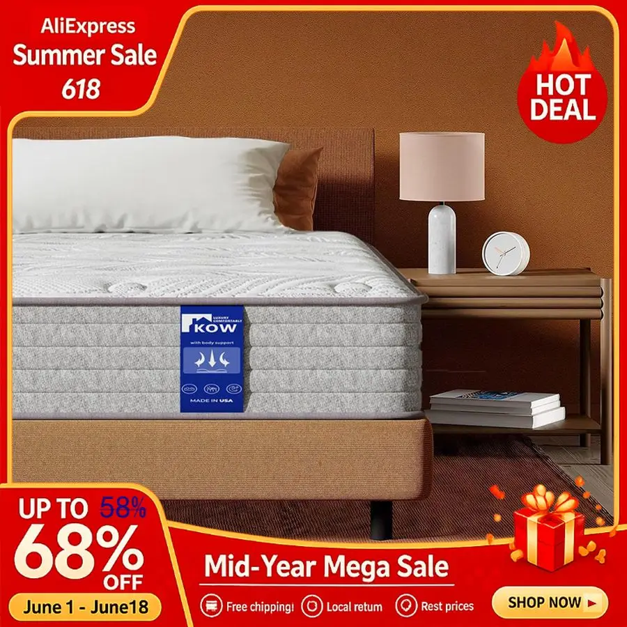 Full Size Hybrid Mattress in a Box,Gel Memory Foam Individually Pocket Springs,Medium Firm Mattress for Good Night Customizable
Full Size Hybrid Mattress in a Box,Gel Memory Foam Individually Pocket Springs,Medium Firm Mattress for Good Night Customizable
