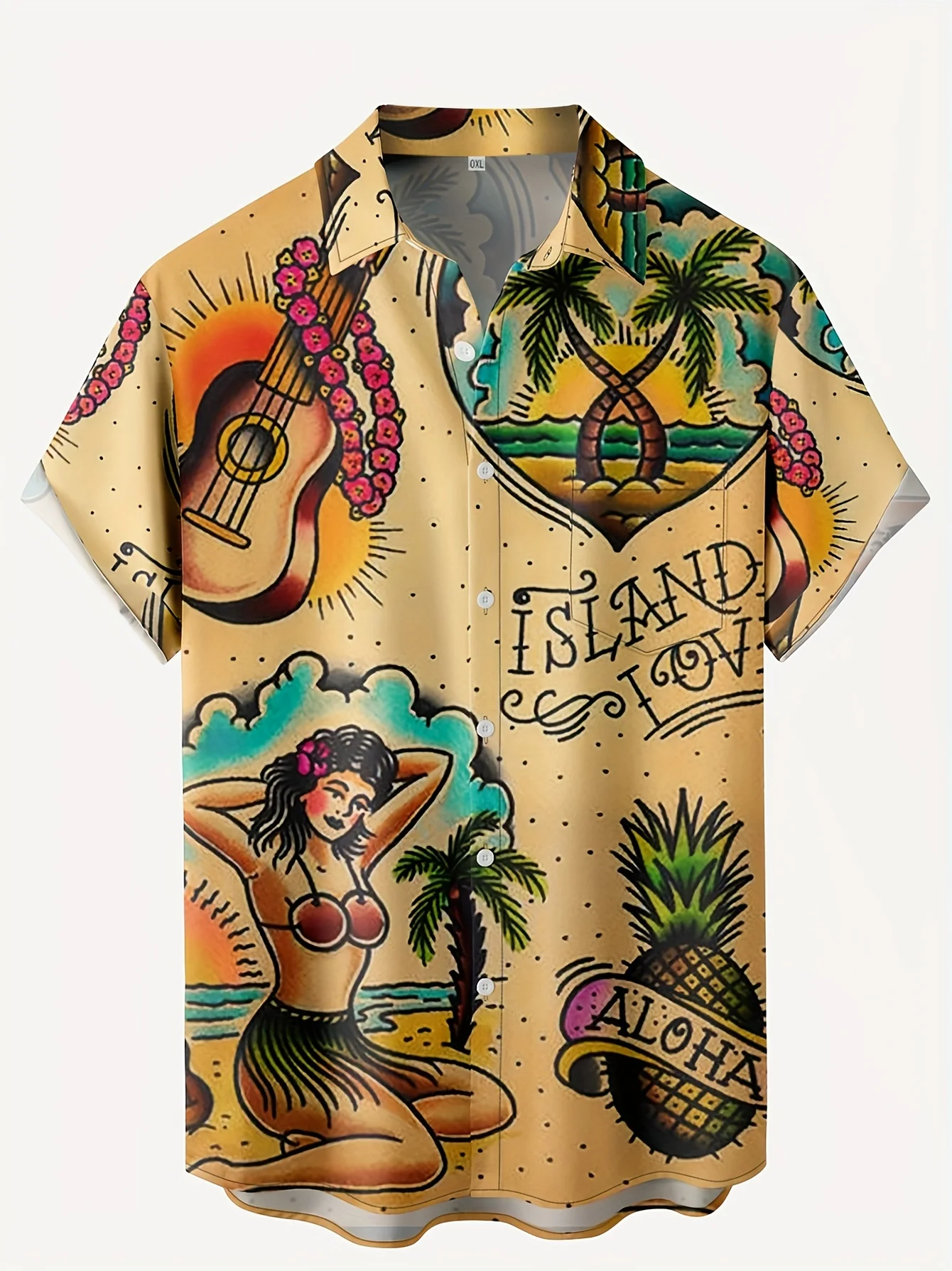 Coconut Tree and Moon print men casual short sleeve Hawaiian shirt summer vacation
Coconut Tree and Moon print men casual short sleeve Hawaiian shirt summer vacation