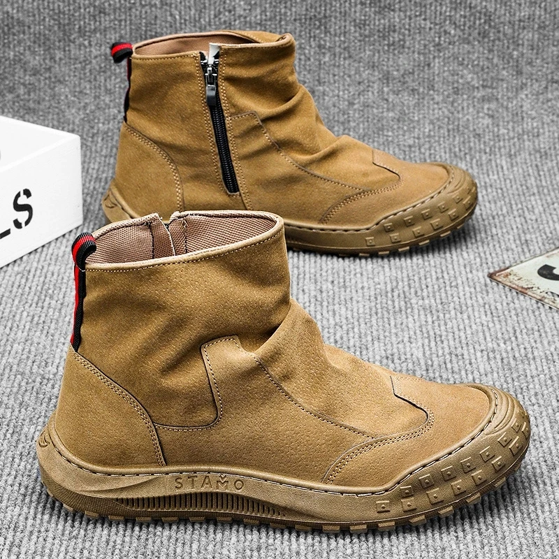 Men's High-Top Boots Slip-On Welding Work Shoes Spring Summer Waterproof Anti-Slip Construction Site Labor Protection
Men's High-Top Boots Slip-On Welding Work Shoes Spring Summer Waterproof Anti-Slip Construction Site Labor Protection