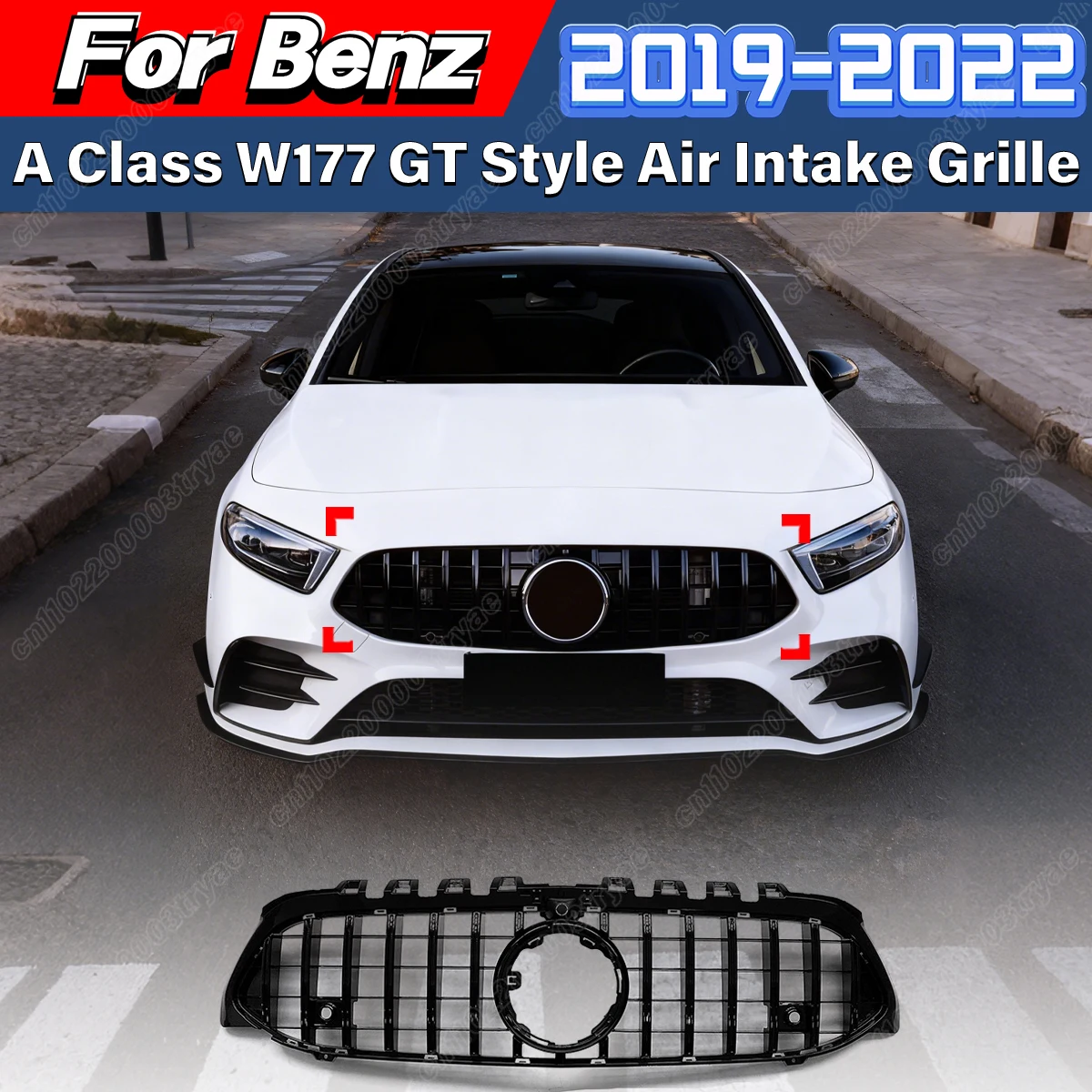 For Mercedes Benz A-Class W177 2019 2020 2021 2022 Car Front Bumper GT Style Air Intake Grille Racing Radiator Cover Body Kit
For Mercedes Benz A-Class W177 2019 2020 2021 2022 Car Front Bumper GT Style Air Intake Grille Racing Radiator Cover Body Kit