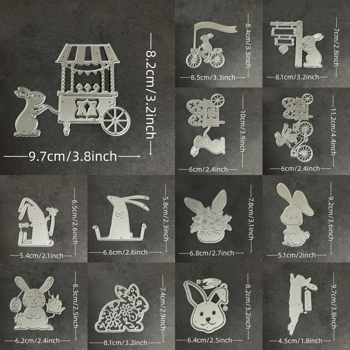 13 kinds easter bunny Metal Cutting Dies Stencils For DIY Scrapbooking Decorative Embossing Handcraft Die CutsTemplate
13 kinds easter bunny Metal Cutting Dies Stencils For DIY Scrapbooking Decorative Embossing Handcraft Die CutsTemplate