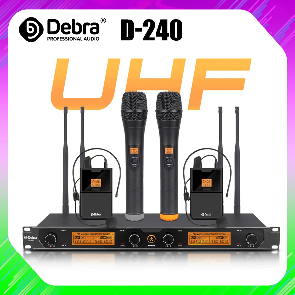 Debra Audio D-240 4-канальная беспроводная микрофонная система UHF с ручным налобным петличным микрофоном для сценических групп интервью
Debra Audio D-240 4-канальная беспроводная микрофонная система UHF с ручным налобным петличным микрофоном для сценических групп интервью
