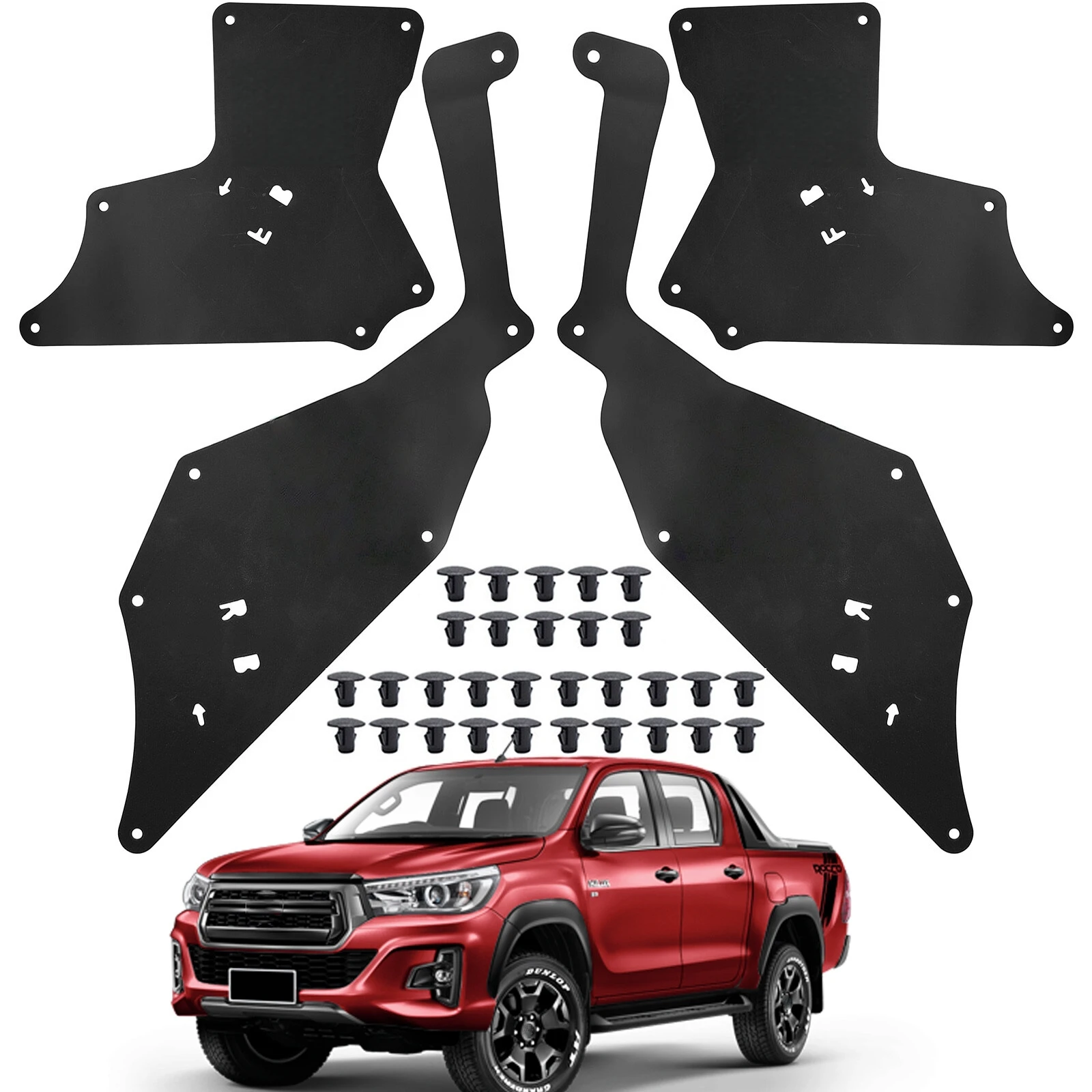 Car Front Splash Shield Fender Liner Apron Seal Set For Toyota Hilux Fortuner 2004 2005 2006 2007 2008 2009 2010 2011 2012-2024
Car Front Splash Shield Fender Liner Apron Seal Set For Toyota Hilux Fortuner 2004 2005 2006 2007 2008 2009 2010 2011 2012-2024