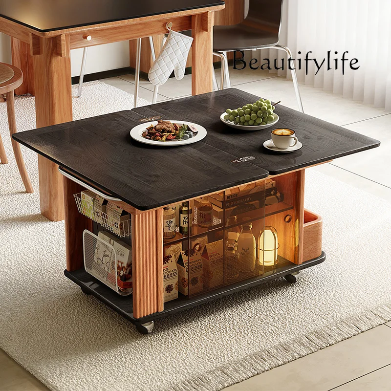 American-Style Solid Wood Mobile Coffee Table Trolley Retractable Folding Tea Table
American-Style Solid Wood Mobile Coffee Table Trolley Retractable Folding Tea Table