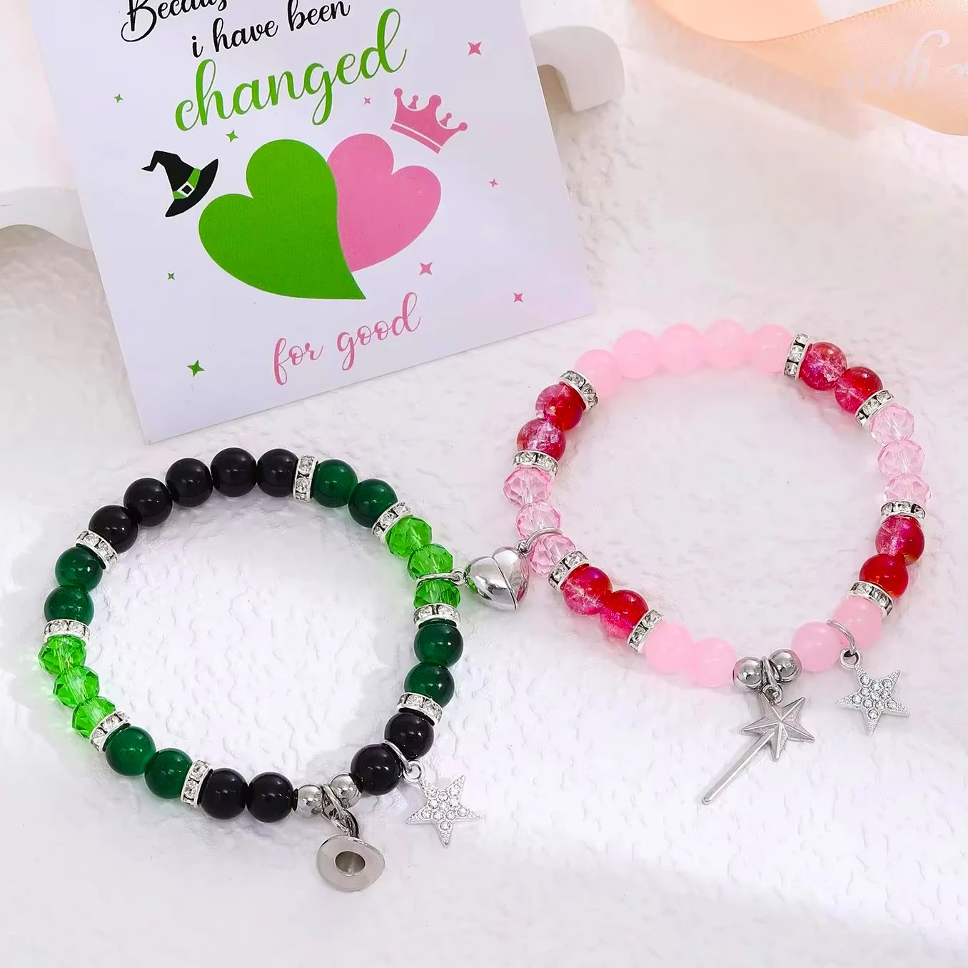 Magic Stick Hat Crown Pendant Beads Bracelets Couple Matching Charm Bracelet Wicked the Musical Witch Movie Friend Jewelry Gifts
Magic Stick Hat Crown Pendant Beads Bracelets Couple Matching Charm Bracelet Wicked the Musical Witch Movie Friend Jewelry Gifts