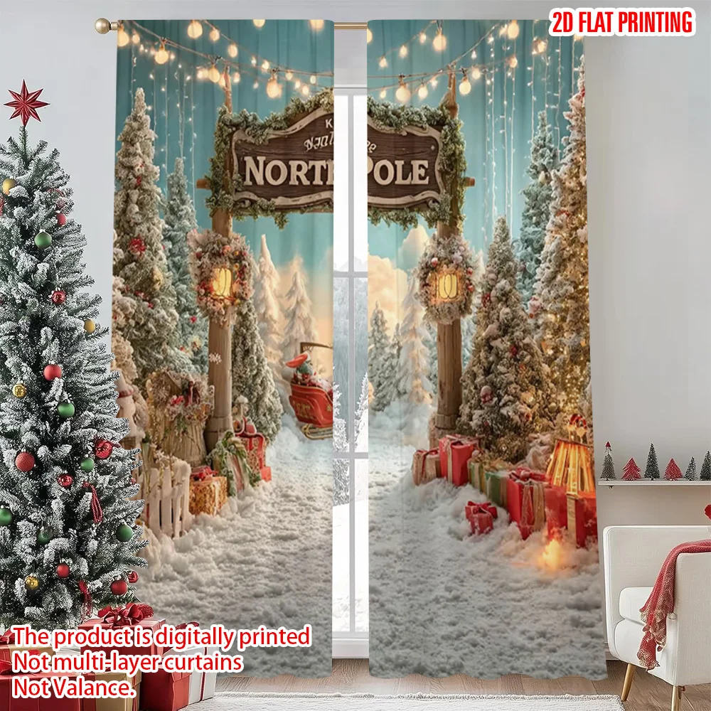2pcs 2D flat printing Christmas Curtains Christmas gift Machine Washable Polyester Without Electricity Festive Holiday Perfect
2pcs 2D flat printing Christmas Curtains Christmas gift Machine Washable Polyester Without Electricity Festive Holiday Perfect