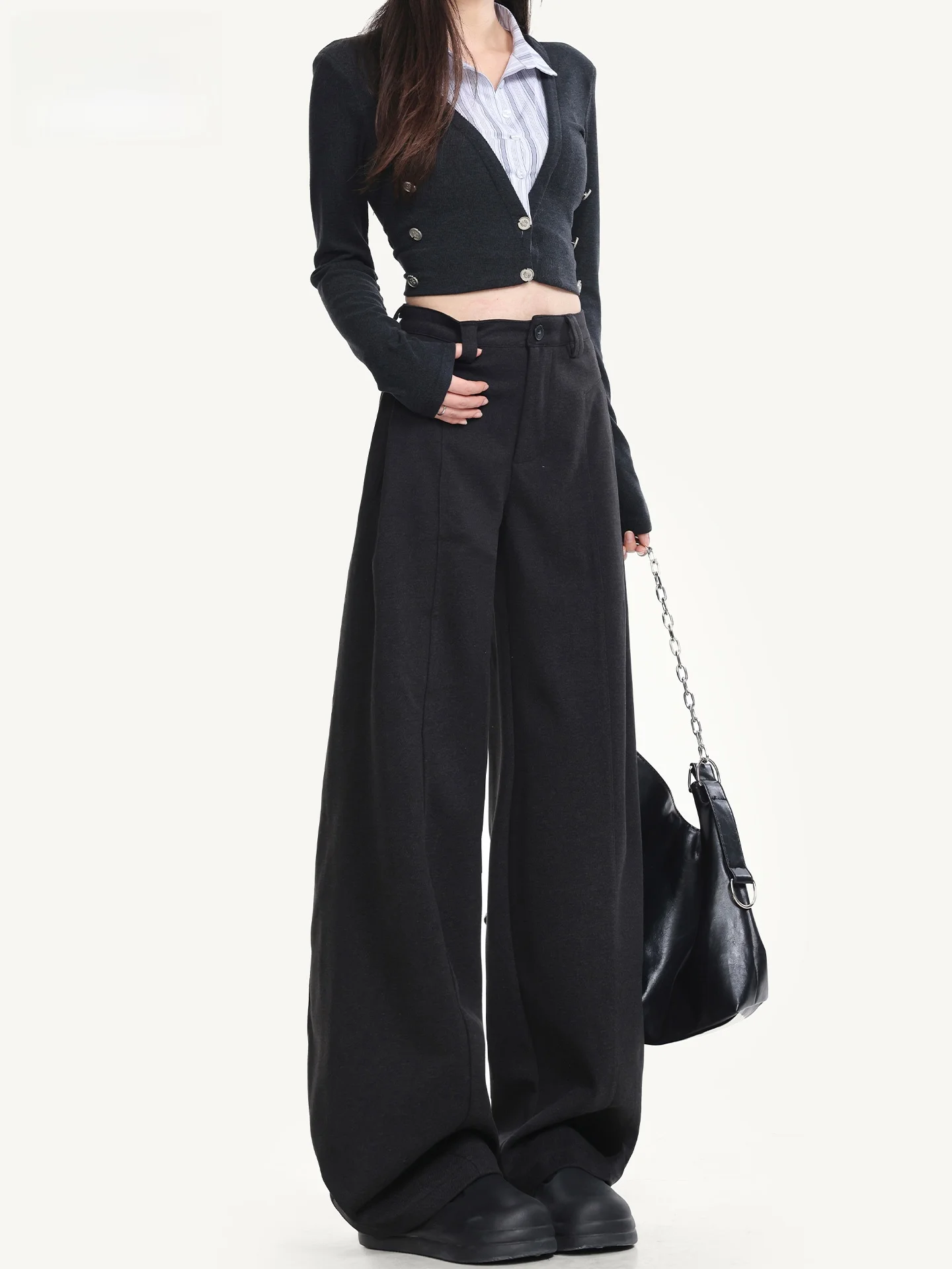 High Waist Loose Straight Leg Pants Women's Black Grey Slim Fit Floor Length Wide Leg Trousers Drapey Suit Pants Casual Ameri...
High Waist Loose Straight Leg Pants Women's Black Grey Slim Fit Floor Length Wide Leg Trousers Drapey Suit Pants Casual Ameri...