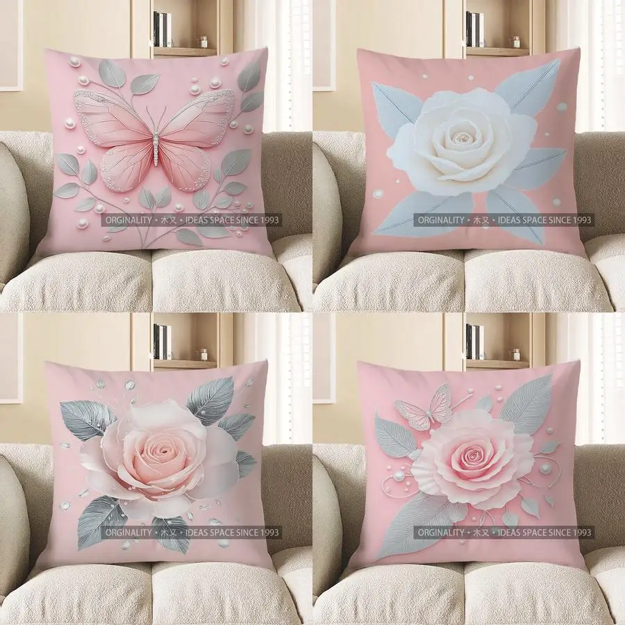 Домашний декор, розовая бабочка с жемчугом, декоративная наволочка с узором, чехол для подушки, подходит для дивана, спальни, автомобиля, наволочка
Домашний декор, розовая бабочка с жемчугом, декоративная наволочка с узором, чехол для подушки, подходит для дивана, спальни, автомобиля, наволочка