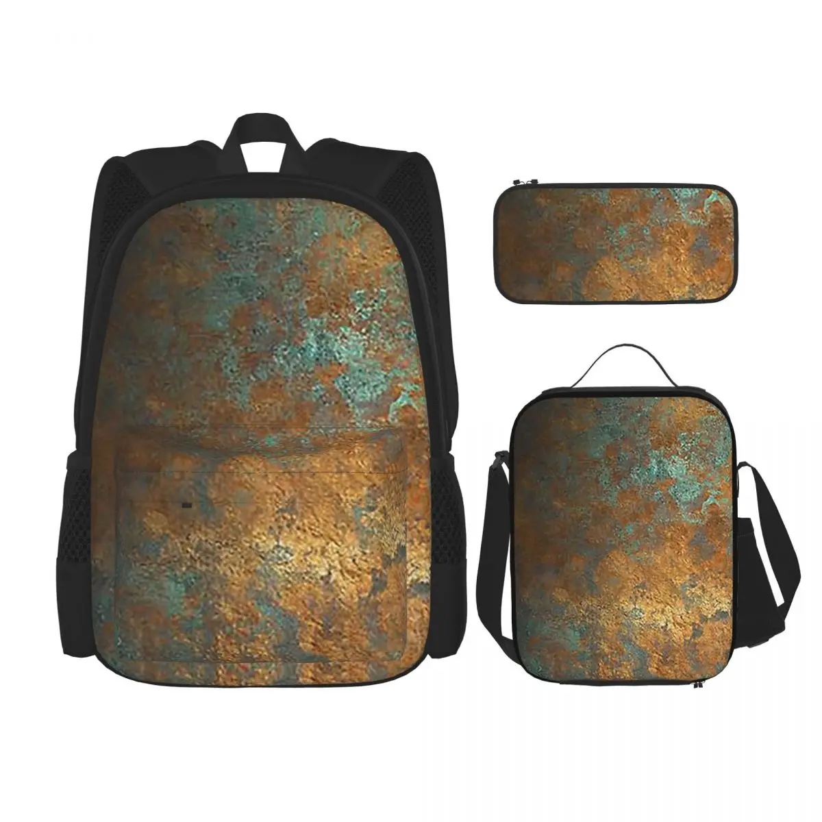Oxidized Copper Backpacks Boys Girls Bookbag School Bags Rucksack Lunch Bag Pen Bag Three-Piece Set
Oxidized Copper Backpacks Boys Girls Bookbag School Bags Rucksack Lunch Bag Pen Bag Three-Piece Set