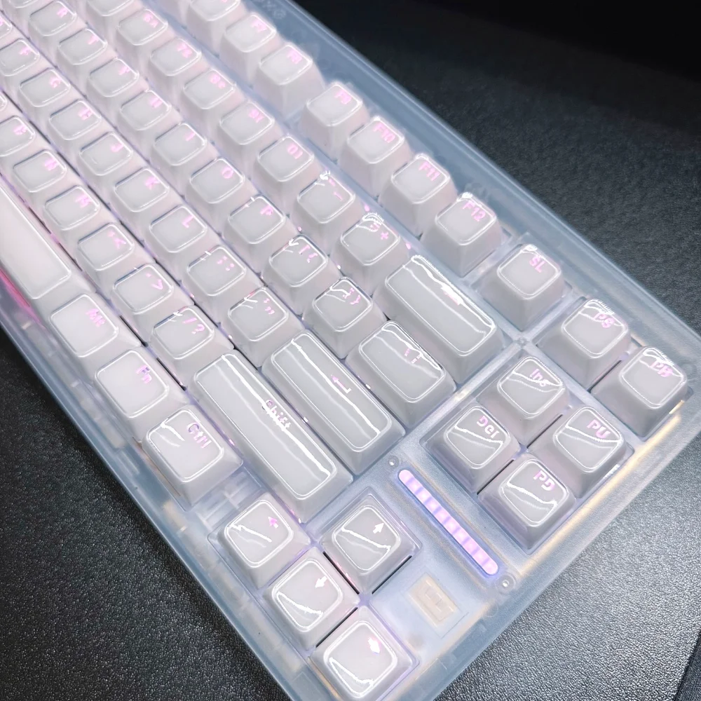 Pure White Translucent Crystal Keycap PBT+PC 136 Key OEM Keyboard Keychain Compatible with 61/75/87/104/108 Mechanical Keyboards
Pure White Translucent Crystal Keycap PBT+PC 136 Key OEM Keyboard Keychain Compatible with 61/75/87/104/108 Mechanical Keyboards