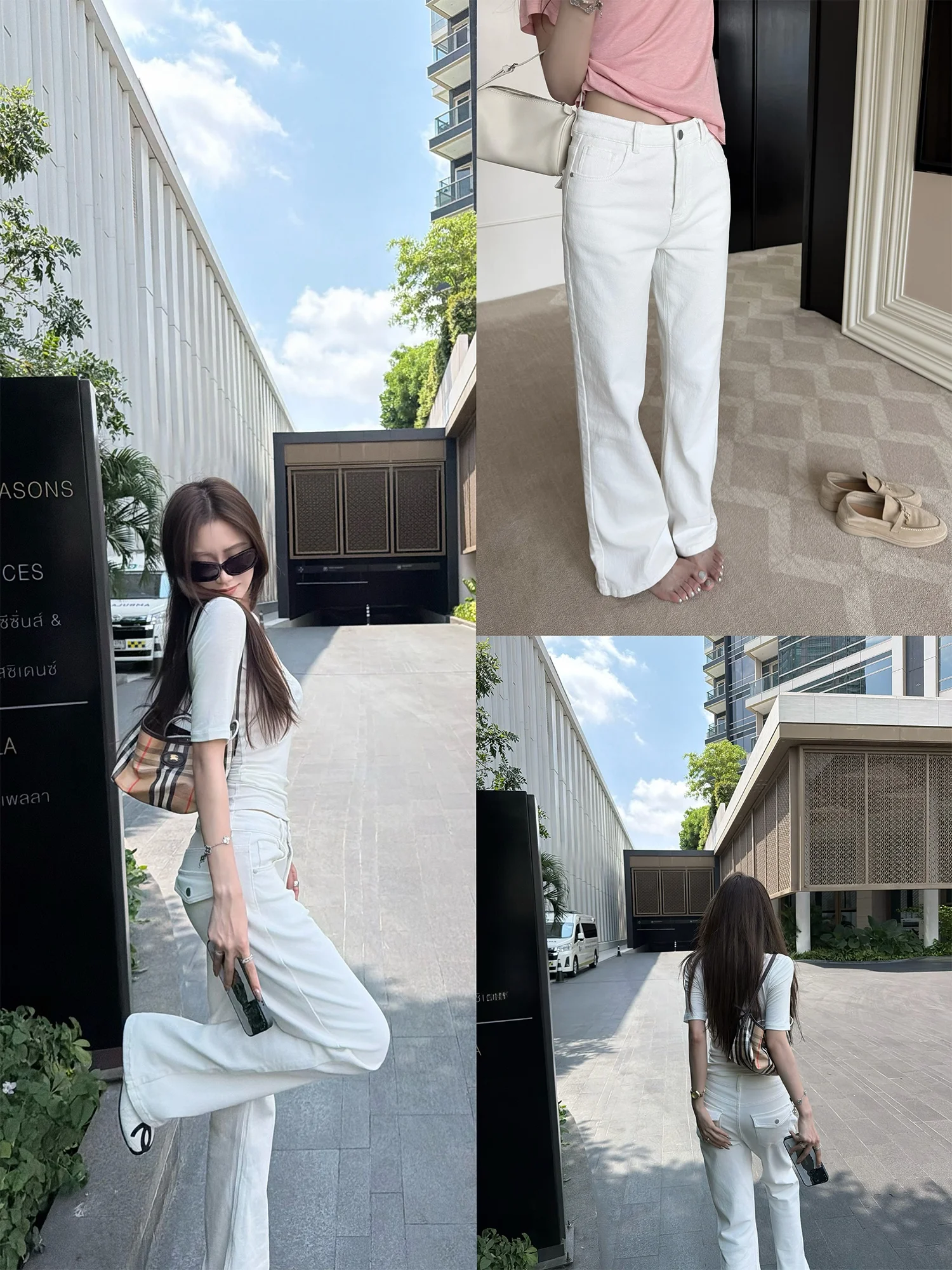 Slim Fit Cement White Denim Jeans Women's Elastic Pocket Flip Cover Long Trousers Comfortable Natural Waist Slightly Stretchy
Slim Fit Cement White Denim Jeans Women's Elastic Pocket Flip Cover Long Trousers Comfortable Natural Waist Slightly Stretchy