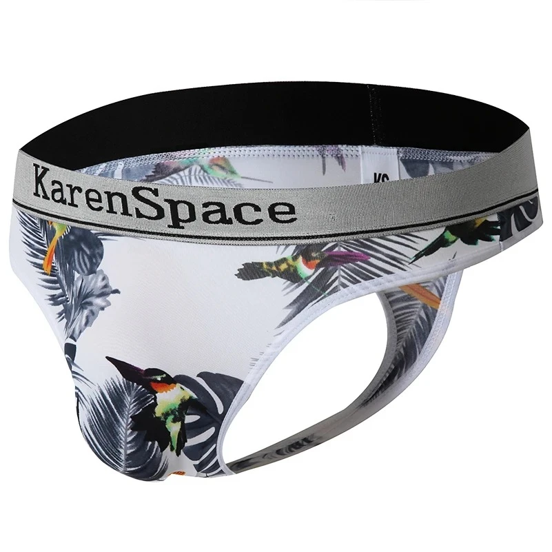 Men's Tropical Print Mesh Jockstrap Underwear, Breathable Low-rise Thong Ice Silk Men's Printed Soft Lightweight Sexy Underpants
Men's Tropical Print Mesh Jockstrap Underwear, Breathable Low-rise Thong Ice Silk Men's Printed Soft Lightweight Sexy Underpants