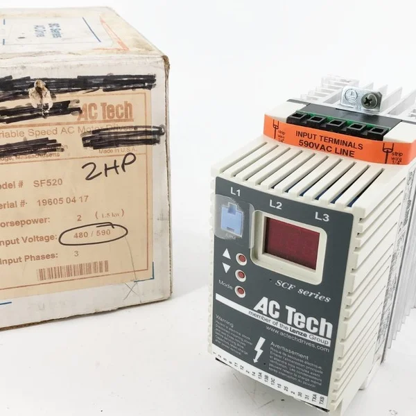Моторный привод Ac Tech Sf520, 2 л.с., 480/590 В, 3 фазы, новый оригинальный точечный Plc
Моторный привод Ac Tech Sf520, 2 л.с., 480/590 В, 3 фазы, новый оригинальный точечный Plc