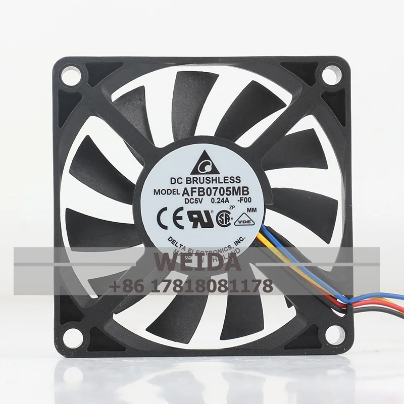 Original Delta 7010 AFB0705MB DC5V 12V 24V 0.24A 7CM silent USB graphics card Ultra-thin cooling fan 70*70*10
Original Delta 7010 AFB0705MB DC5V 12V 24V 0.24A 7CM silent USB graphics card Ultra-thin cooling fan 70*70*10