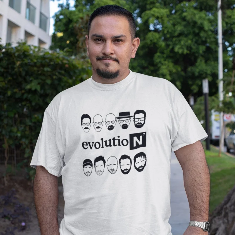 Breaking Bad Evolution 100% cotton print t shirt O-Neck Short Sleeve top Crime Movie Vintage Men's Graphic clothes All size tee
Breaking Bad Evolution 100% cotton print t shirt O-Neck Short Sleeve top Crime Movie Vintage Men's Graphic clothes All size tee