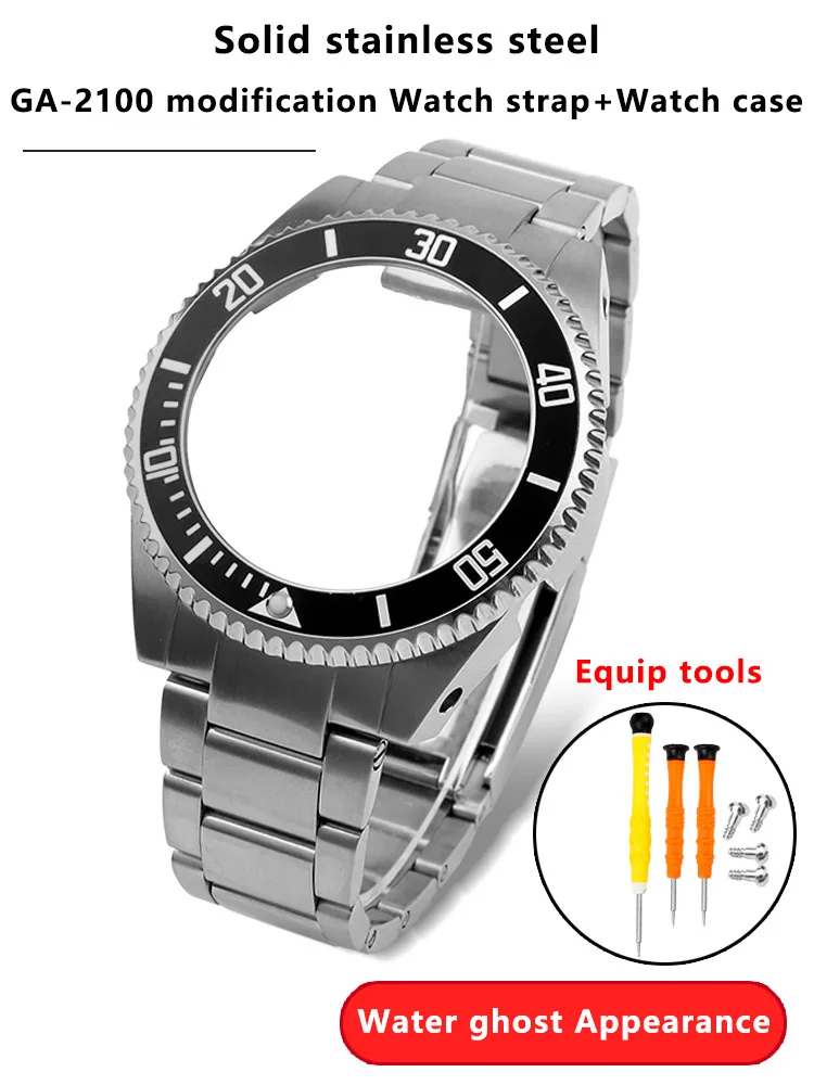 Для Casio G-SHOCK GA-2100/2110 модификация Rolex черный, синий, зеленый водный призрак изысканная сталь ремешок для часов + чехол для часов аксессуары
Для Casio G-SHOCK GA-2100/2110 модификация Rolex черный, синий, зеленый водный призрак изысканная сталь ремешок для часов + чехол для часов аксессуары