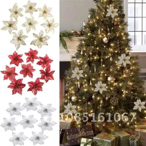Big Glitter Artificial Silk Flower Head 13/14/16cm Christmas Tree Ornament Xmas Decoration New Year Decor Navidad 2022
Big Glitter Artificial Silk Flower Head 13/14/16cm Christmas Tree Ornament Xmas Decoration New Year Decor Navidad 2022