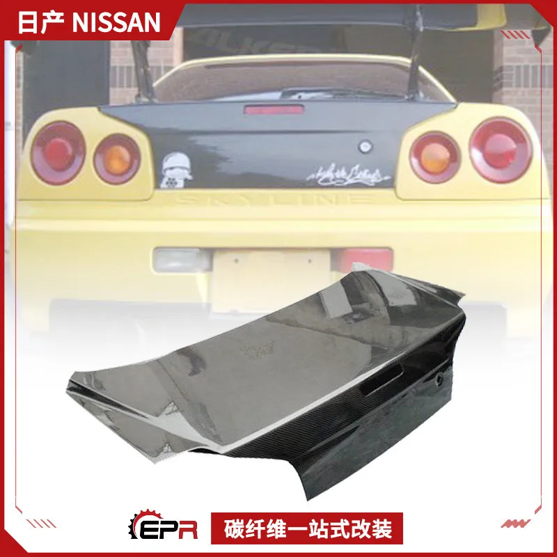 Подходит для Nissan Skyline R34 GTR GTT, модифицированная оригинальная крышка багажника из углеродного волокна, резервная крышка багажника
Подходит для Nissan Skyline R34 GTR GTT, модифицированная оригинальная крышка багажника из углеродного волокна, резервная крышка багажника