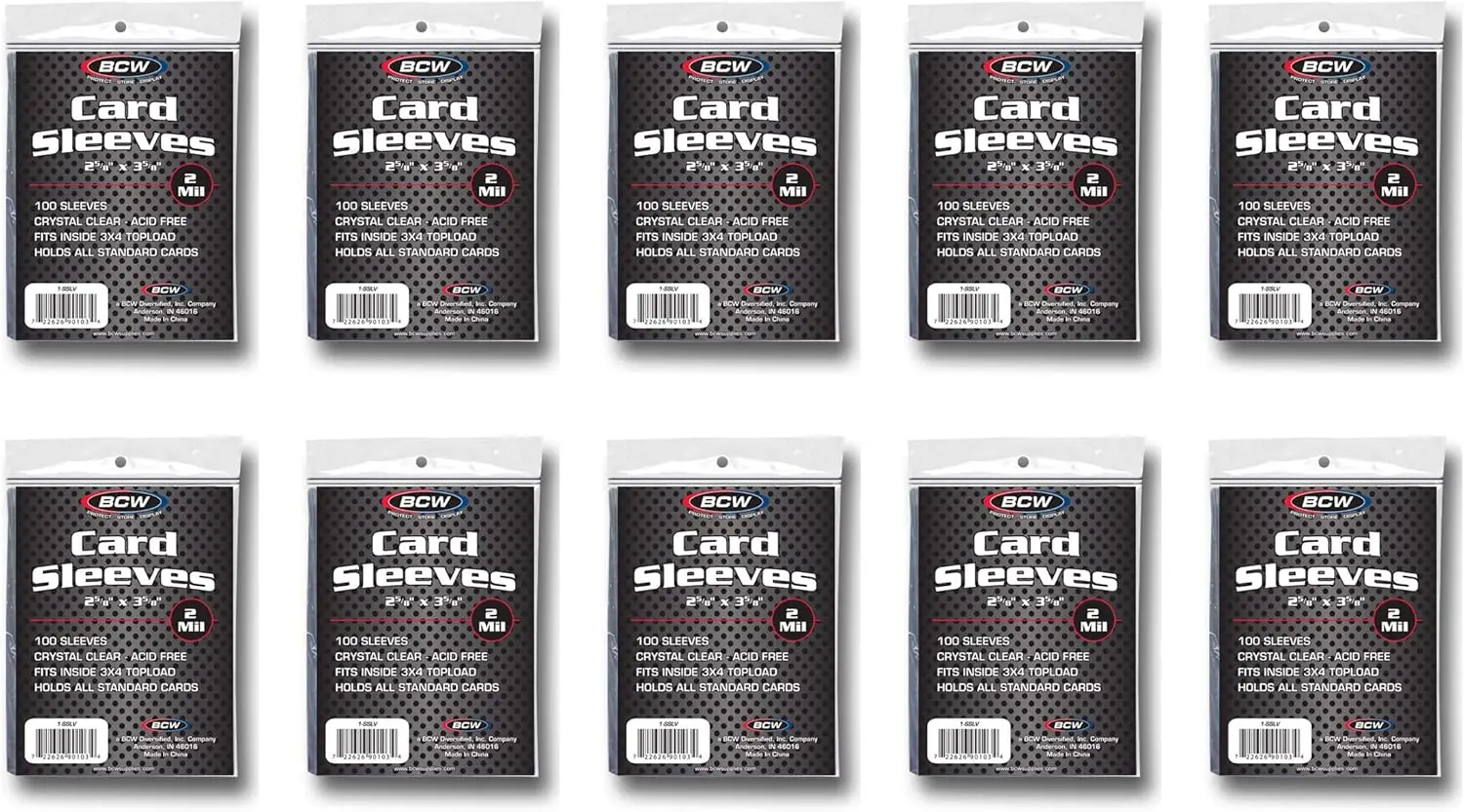Trading Card Sleeves 2 5/8 x 3 5/8 1000 Pack for Baseball Sports Cards Protector with Clear Display
Trading Card Sleeves 2 5/8 x 3 5/8 1000 Pack for Baseball Sports Cards Protector with Clear Display