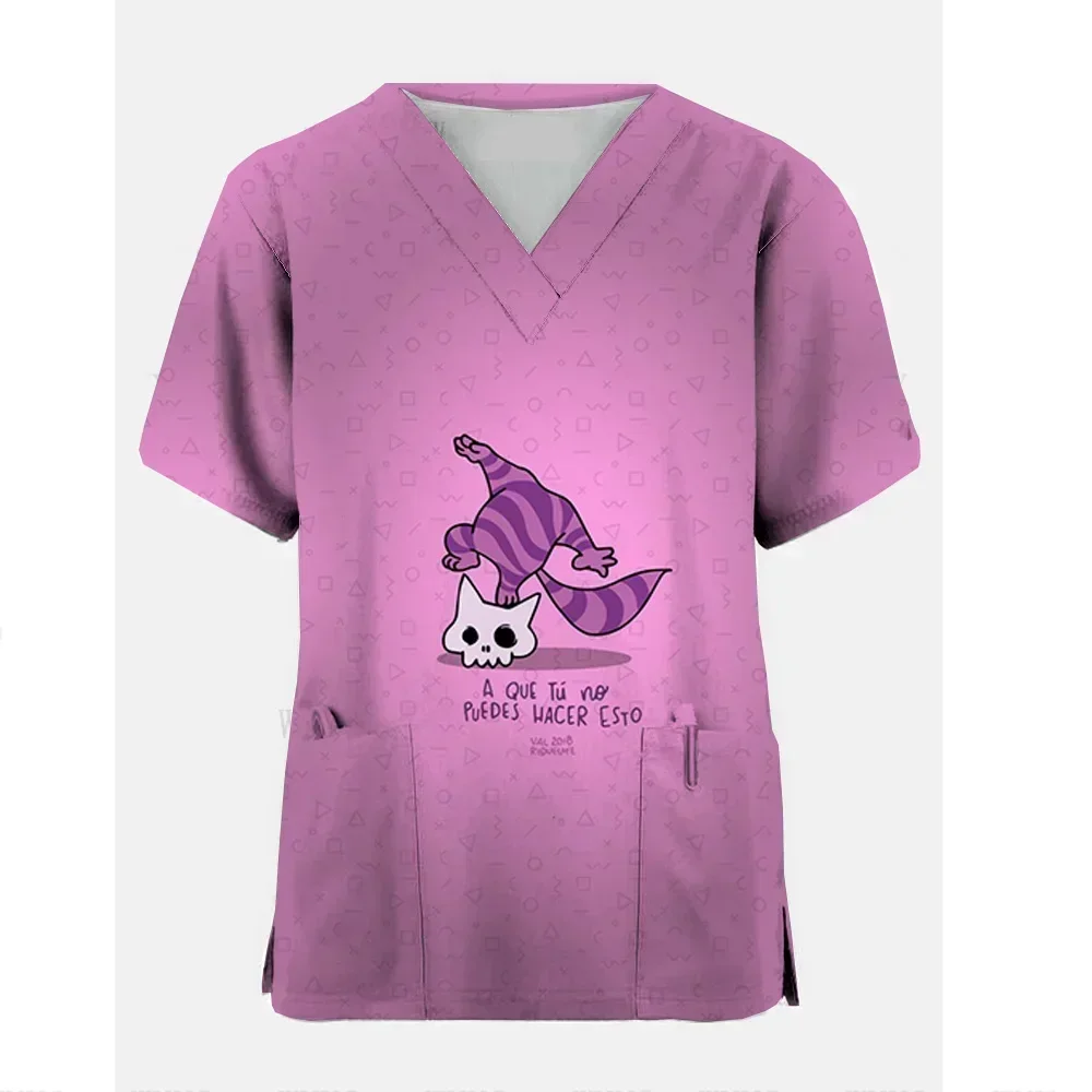 Women's Nursing Clothing Disney Cheshire Cat Top Accessories Doctors Medical Uniform Hospital Nurse Beauty Salon Scrubs Pink
Women's Nursing Clothing Disney Cheshire Cat Top Accessories Doctors Medical Uniform Hospital Nurse Beauty Salon Scrubs Pink