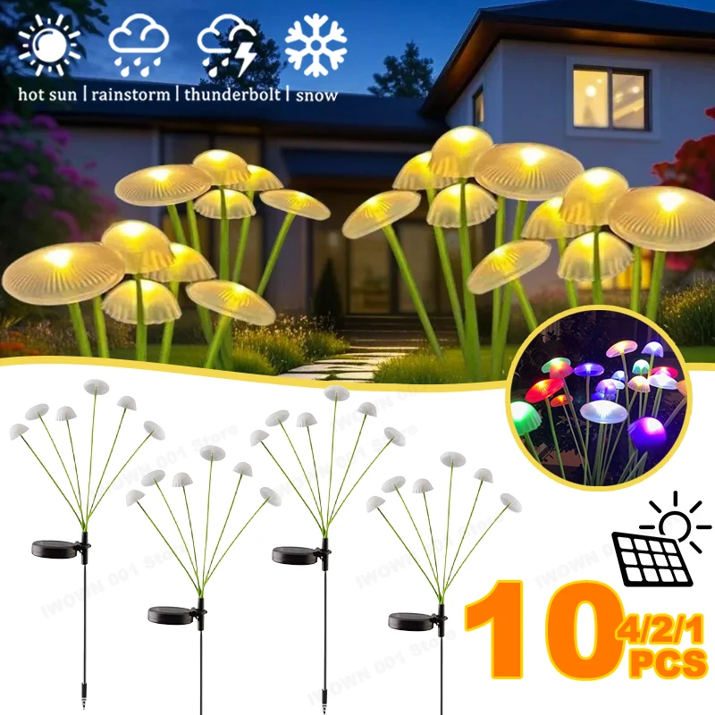 LED Outdoor Mushroom Jellyfish Sway Solar Lights Garden Waterproof Patio Pathway Yard Balcony Decor Lawn Lamp solar power
LED Outdoor Mushroom Jellyfish Sway Solar Lights Garden Waterproof Patio Pathway Yard Balcony Decor Lawn Lamp solar power