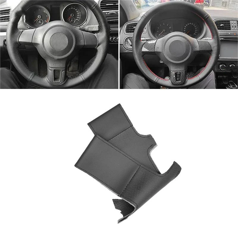 Black Soft Perforated Leather Cover For VW Golf 6 Jetta MK6 Polo Bora Sagitar Santana DIY Hand Sewing Steering Wheel Cover Trim
Black Soft Perforated Leather Cover For VW Golf 6 Jetta MK6 Polo Bora Sagitar Santana DIY Hand Sewing Steering Wheel Cover Trim