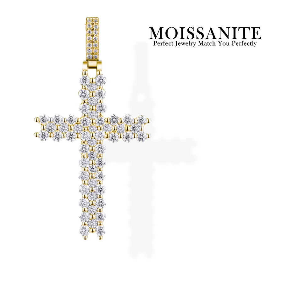 4.877CTW 18K Gold Plated Moissanite Cross Pendant S925 Silver Hypoallergenic Comes with Certificate Hip-Hop Retro Streetwear
4.877CTW 18K Gold Plated Moissanite Cross Pendant S925 Silver Hypoallergenic Comes with Certificate Hip-Hop Retro Streetwear