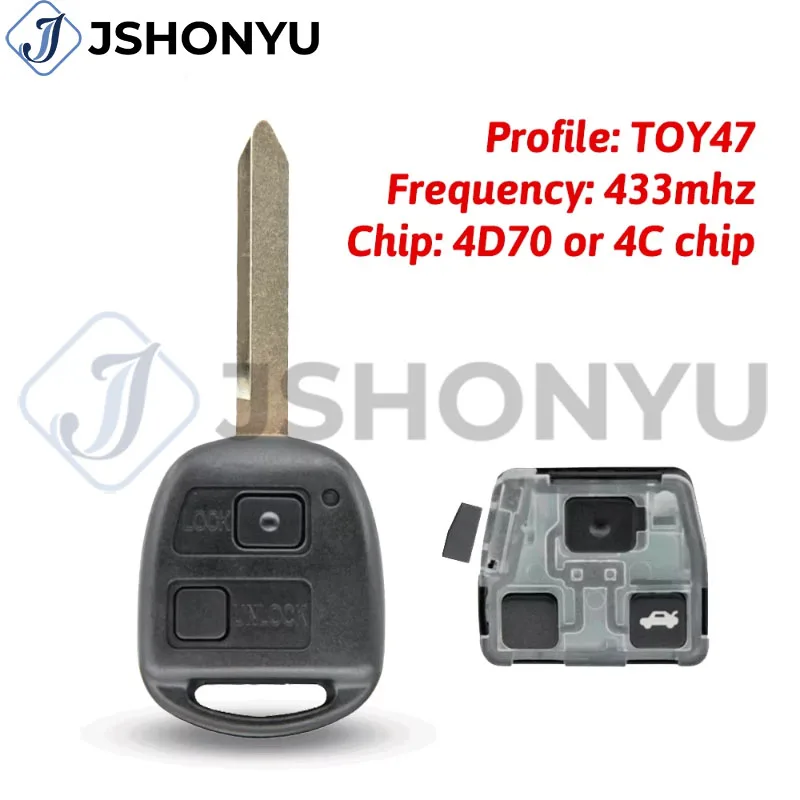 JsHonYu 89071-0D030 Smart Remote Car Key Fob for Toyota Avensis Yaris Auris 304/315/434MHz TOY47 Blade 736716-A Control
JsHonYu 89071-0D030 Smart Remote Car Key Fob for Toyota Avensis Yaris Auris 304/315/434MHz TOY47 Blade 736716-A Control
