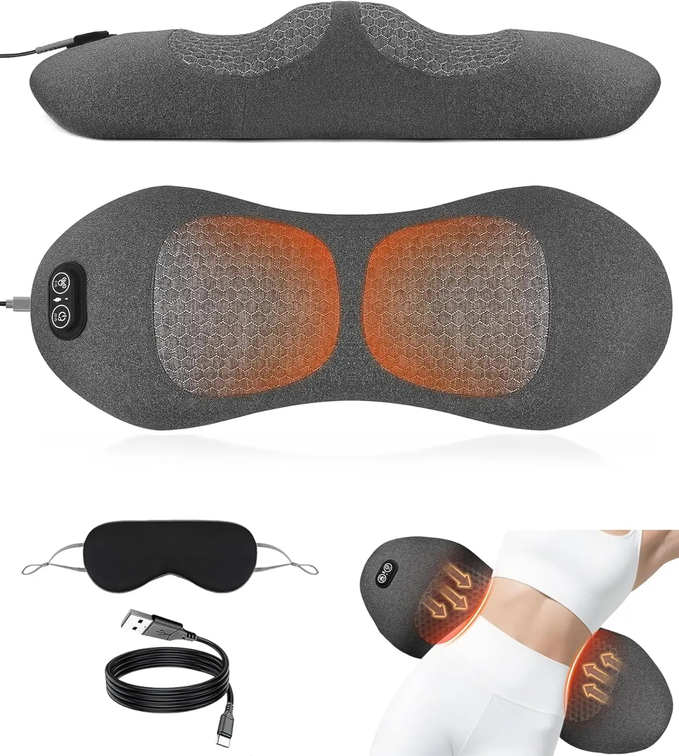 3-in-1 Electric Lumbar Support Pillow with Heat, Vibration & Traction for Bed and Chair Relief
3-in-1 Electric Lumbar Support Pillow with Heat, Vibration & Traction for Bed and Chair Relief